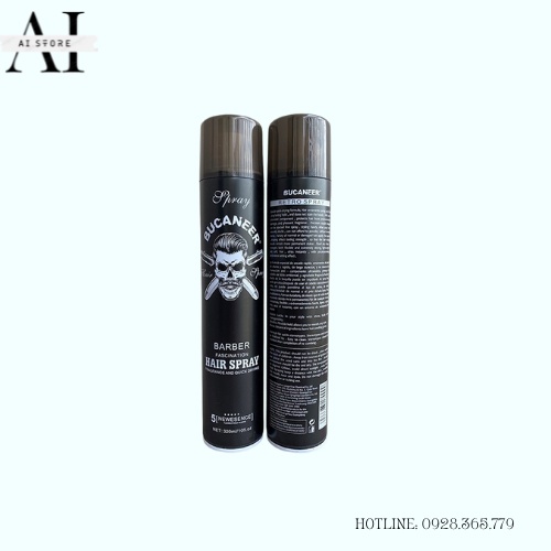 Gôm, Keo Xịt Tóc BUCANNER BARBER 320ml tạo kiểu giữ nếp cho tóc. HÀNG CHÍNH HÃNG. AI Store