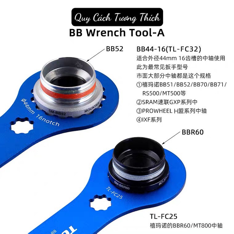 Tool Cảo Trục Giữa Xe Đạp 2 Đầu Toopre BB Cho Xe Đạp