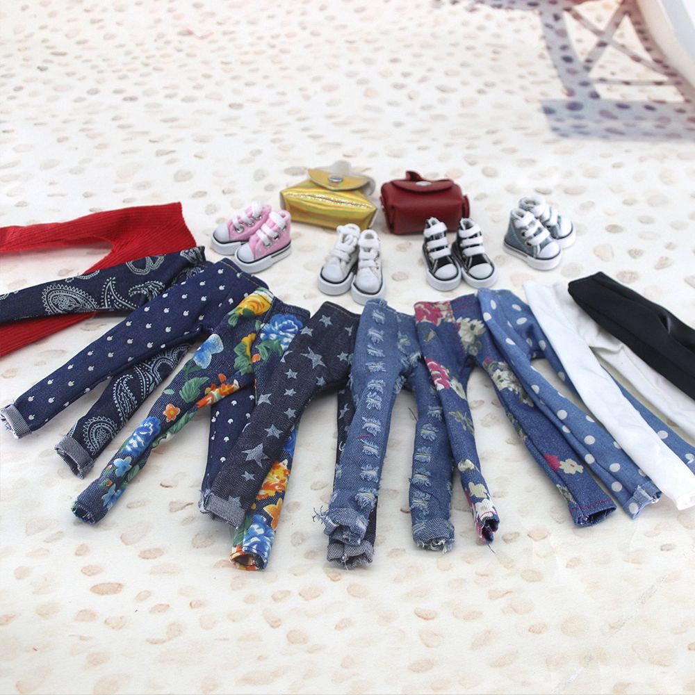 Quần jean dài 11.5&quot; nhiều màu sắc thời trang dành cho búp bê tỉ lệ 1 / 6