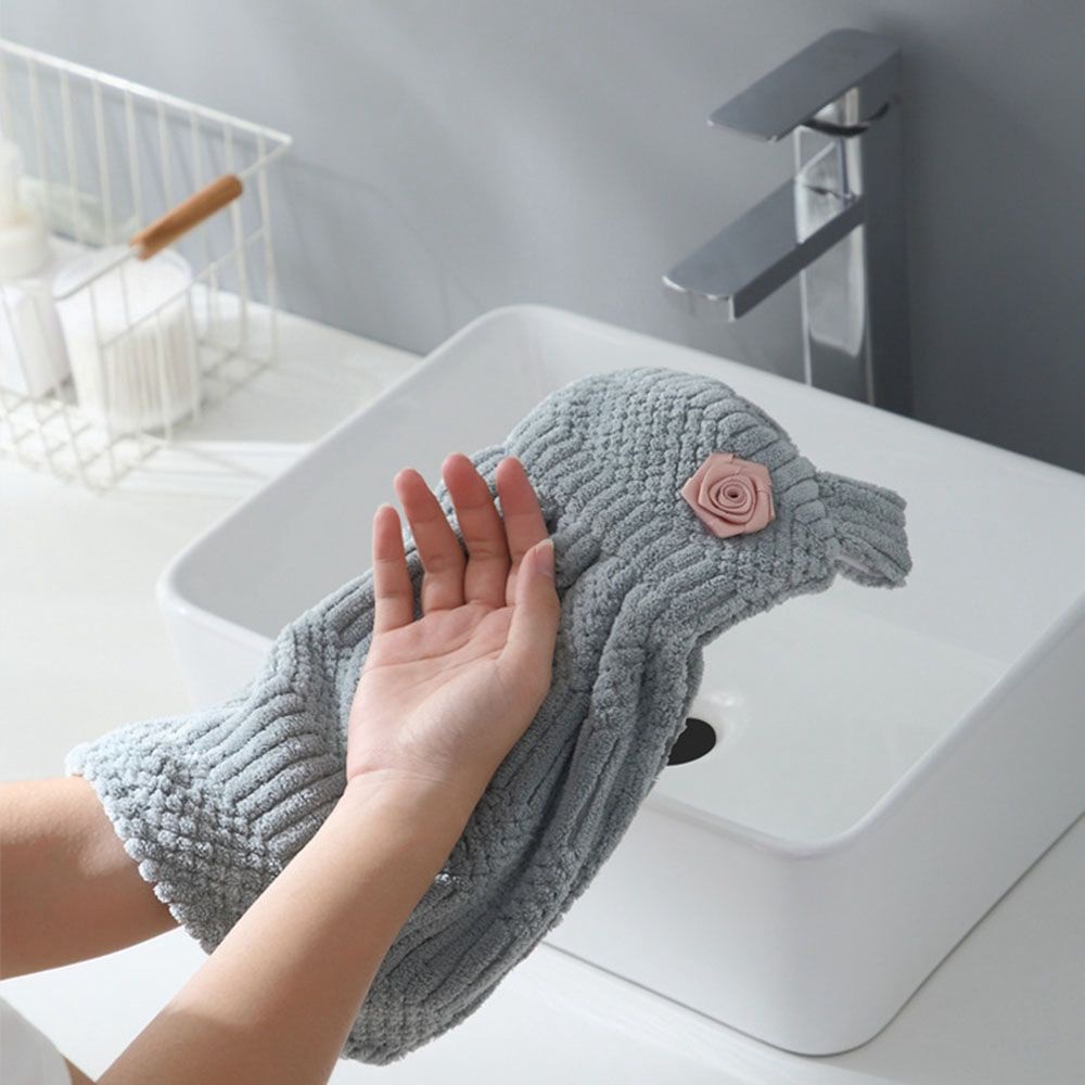 Khăn lau tay treo tường hình chiếc đầm mini bằng vải vi sợi mềm mại thoải mái chất lượng cao