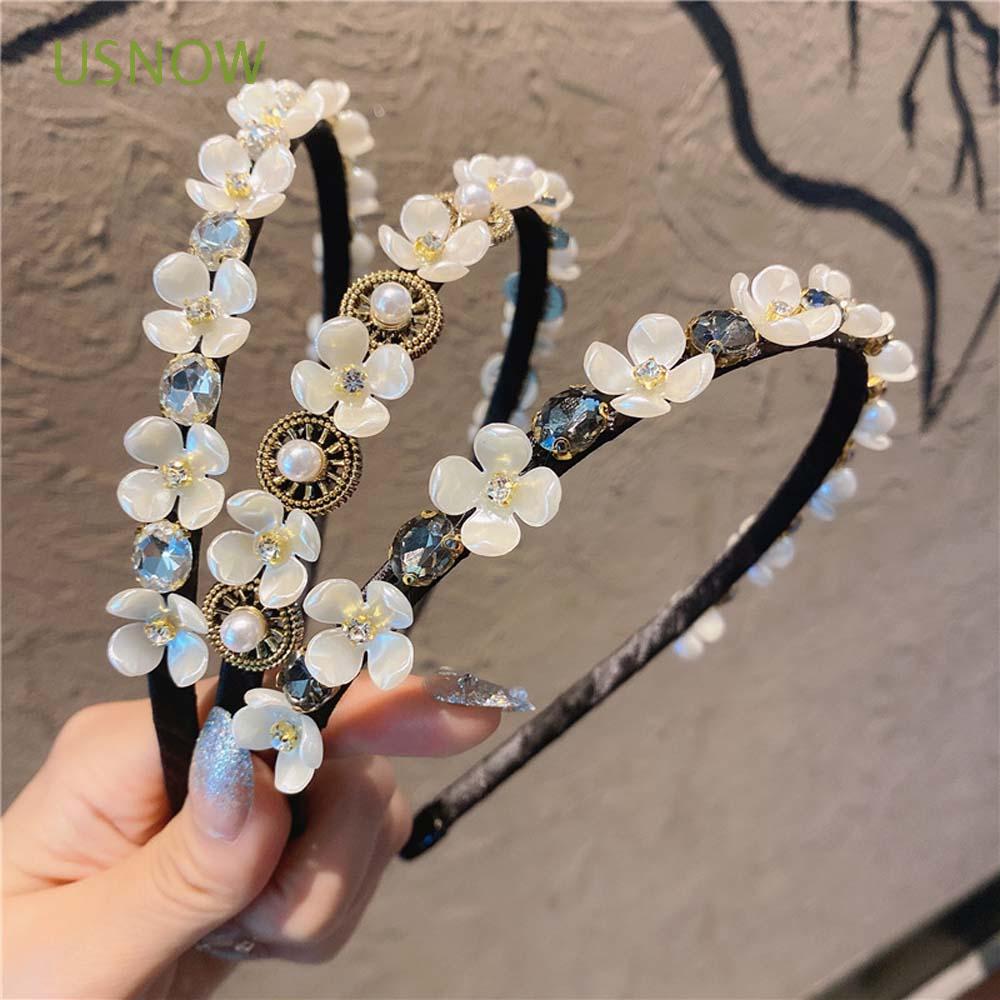 Cài Tóc Đính Hoa Và Ngọc Trai Giả Thanh Lịch Dành Cho Nữ