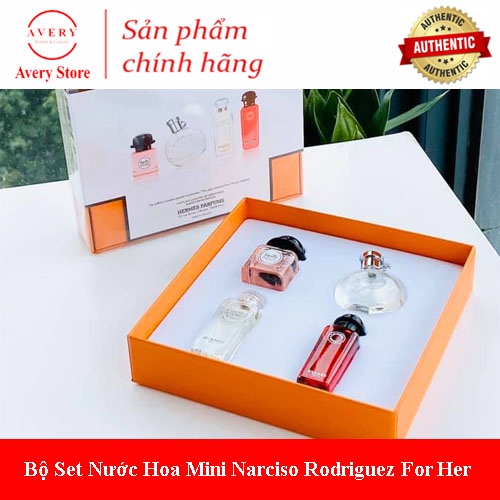 Bộ Set Nước Hoa Mini Hermes 4 chai Cực Sang