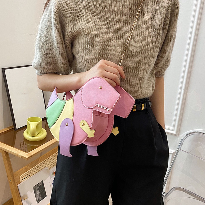 Túi Đeo Chéo Vai Hình Khủng Long Hoạt Hình 3D Dành Cho Nữ