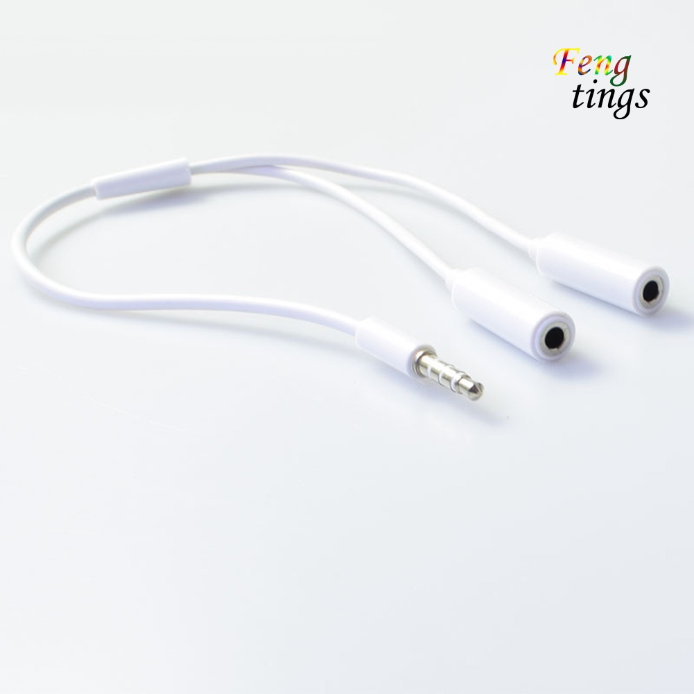 Cáp chia cổng âm thanh tai nghe từ 1 cổng 3.5mm sang 2 cổng 3.5mm