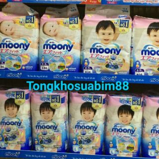 (Tặng Ba lô bọ hung )(Quảng Ninh)⚡️{{CHÍNH HÃNG}}⚡️ BỈM MOONY NHẬP KHẨU QUẦN/ DÁN NEWBORN, S84, M64, M58, L44, L54, Xl38