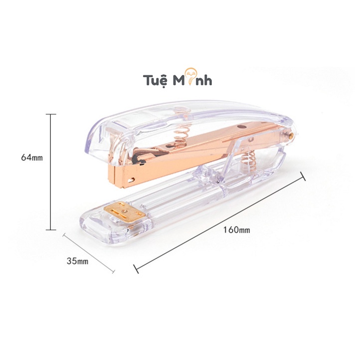 Dập ghim trong suốt dễ dàng trang trí - dập 25 tờ giấy 80gsm VPPTUEMINH, hộp ghim 1000 chiếc