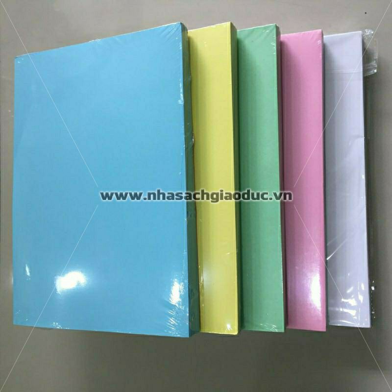 100 tờ Giấy bìa màu cứng, bìa Thái A4 - 180gsm