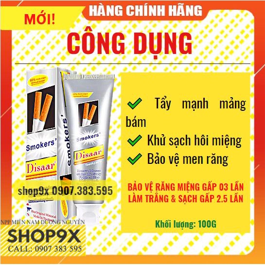(Chính Hãng) Kem Đánh Răng Cho Người Hút Thuốc Lá Disaar
