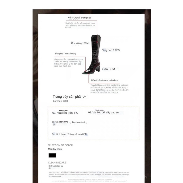 Giày xuân hè nữ Giày Bốt Da Cao Gót Thời Trang Dành Cho Nữ