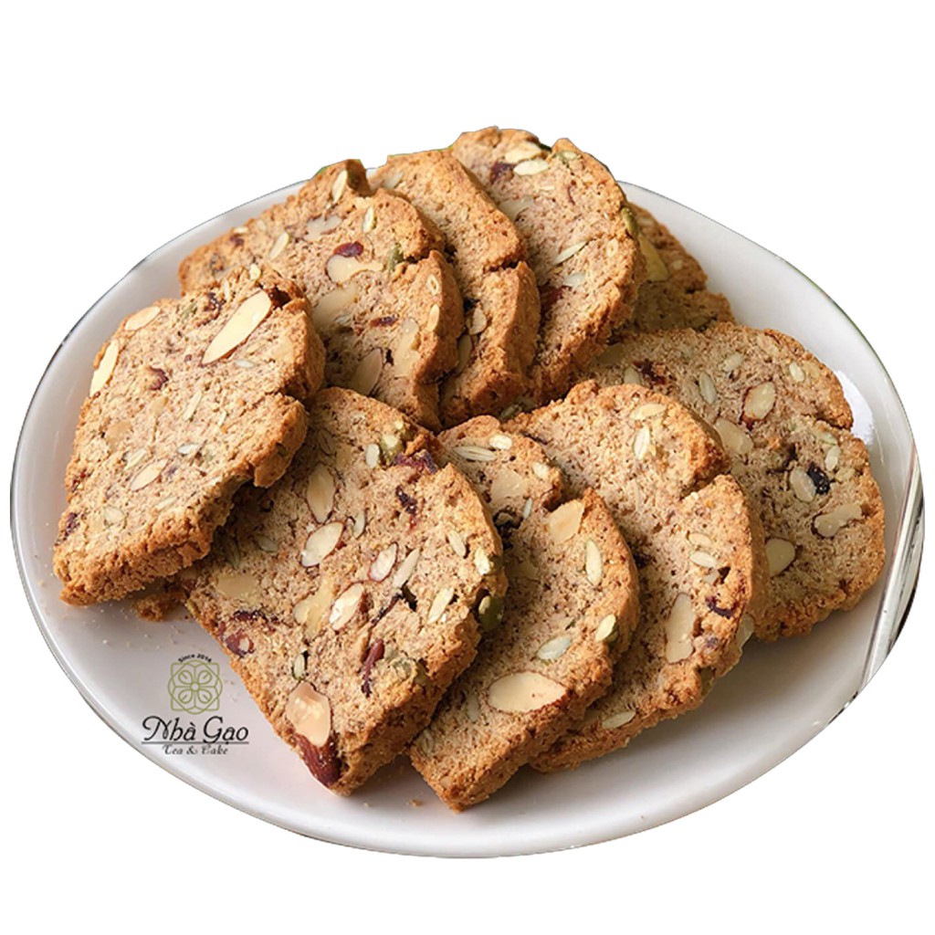Biscotti nguyên cám healthy cao cấp Nhà Gạo