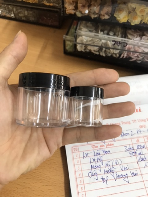 Vỏ hũ đựng bột chống tràn, hũ 30g và 10g