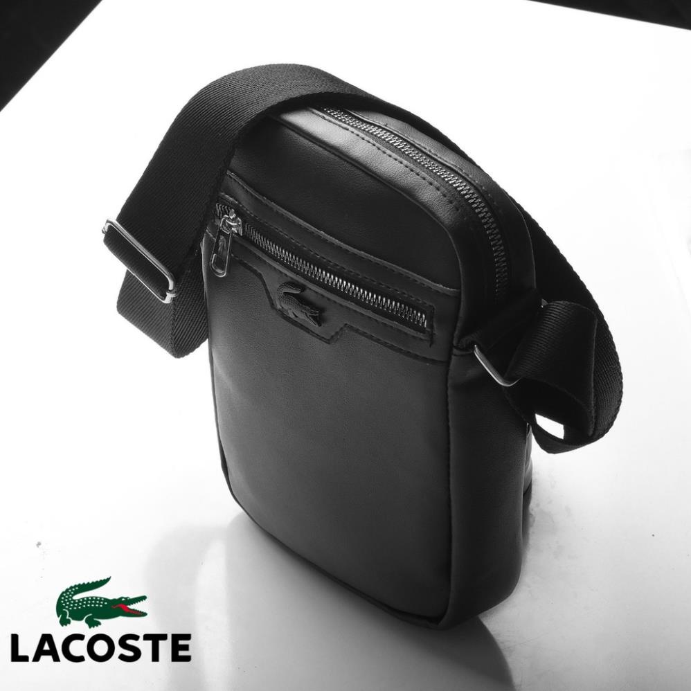 TÚI ĐEO CHÉO NAM  MINI SHOULDER LACOSTE 2021 MÀU ĐEN SANG TRỌNG ĐỰNG ĐIỆN THOẠI