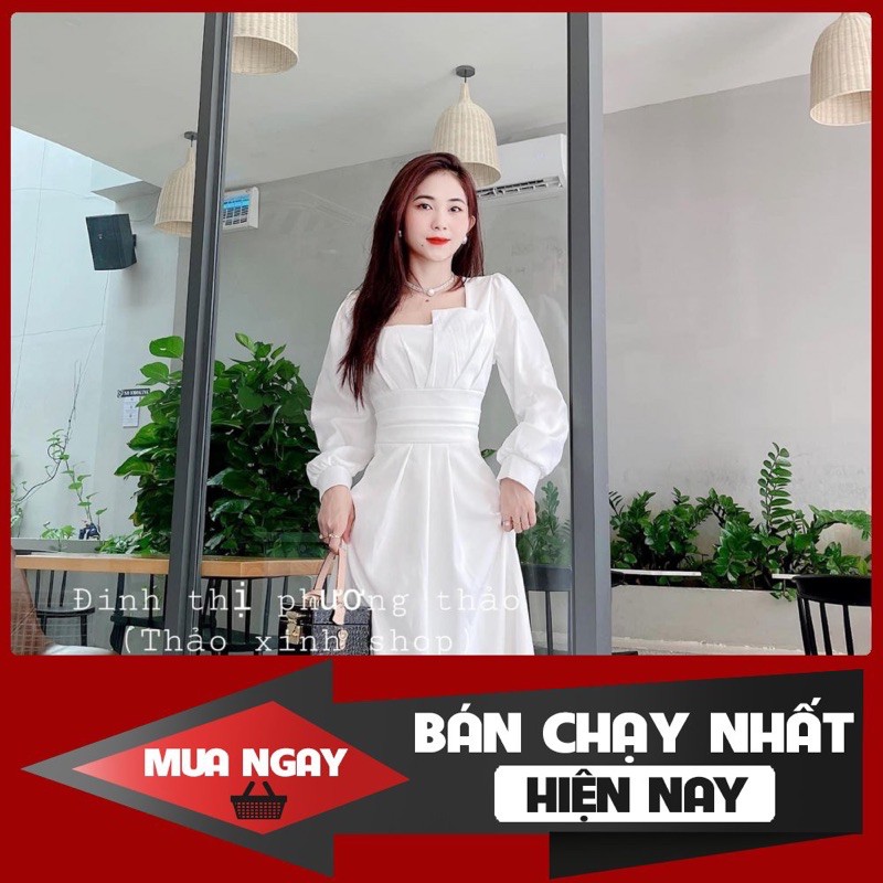 Váy Trắng Maxi Cực Sang Chảnh Diện Đám Cưới NYC Thì [ 𝐅𝐑𝐄𝐄 𝐒𝐇𝐈𝐏 ] - Chất Tuyết Mưa Qc Cao Cấp Cực Dầy Dặn -Tôn Dáng Lắm