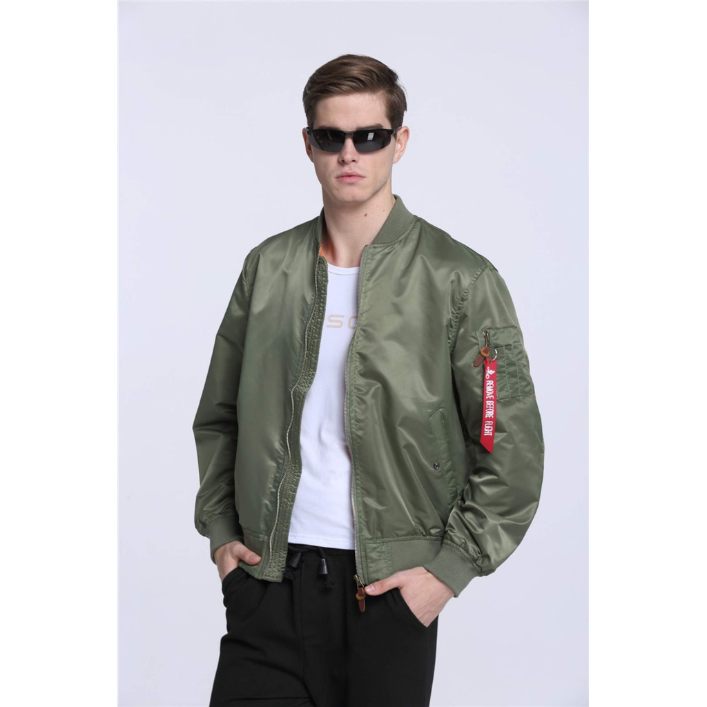 n Bay Varsity Quân Sự Chiến Thuật Màu Xanh Lá Trọng Lượng Nhẹ Ma1 Chống Nước 2020, Áo Khoác Bomber Phi Công Cho Nam-168