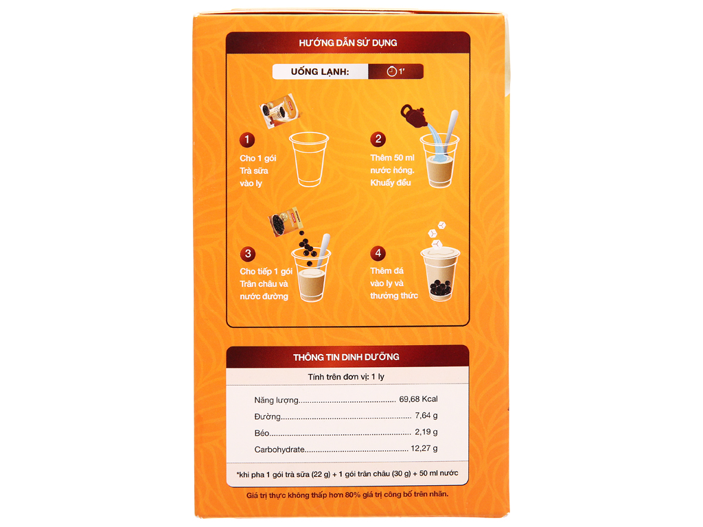 Trà sữa trân châu Hillway hộp: Vị Truyền Thống 260g, Vị Xoài 230g