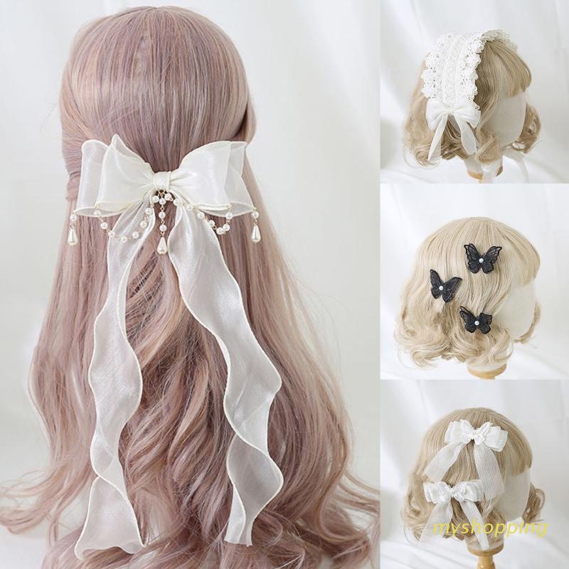 Băng Đô Cài Tóc Đính Nơ Chống Trượt Dễ Thương Dành Cho Thanh Thiếu Niên