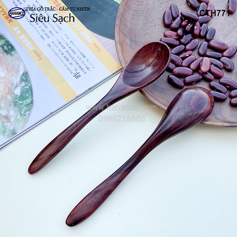 Muỗng/ Thìa cho bé gỗ Trắc/Cẩm CTH771  decor trang trí chụp ảnh, xúc gia vị, ăn uống siêu sạch