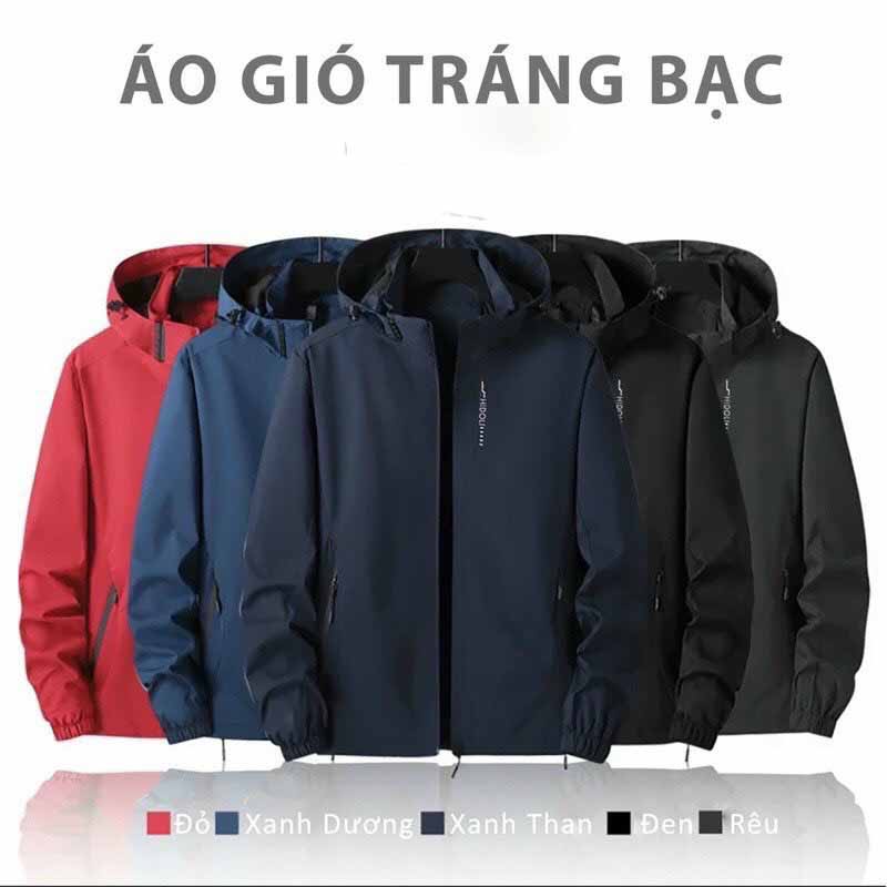 Áo khoác gió nam nữ 2 lớp có khóa YKK cực bền