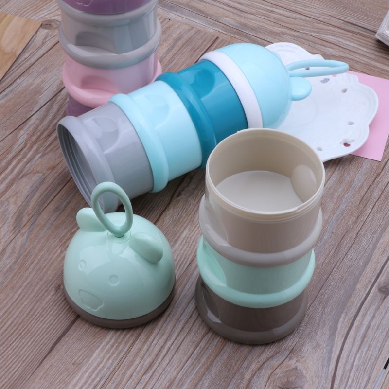 Hộp Đựng Sữa Bột Em Bé Mary 3 Tầng Sức Chứa Lớn Nhỏ Gọn Kín Đáo