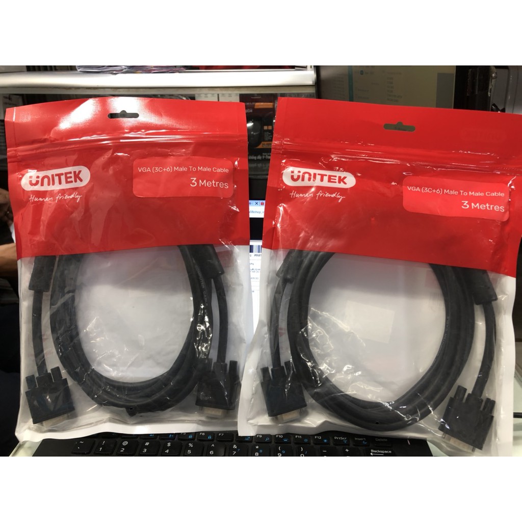 Cáp Vga UNITEK 3M (YC 504A/G)- Chính Hãng 100%, Bảo Hành 12 Tháng - 1 Đổi 1