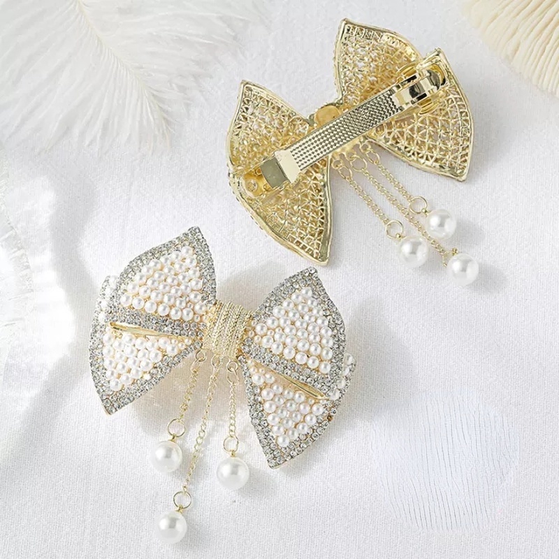 Kẹp Tóc Đính Ngọc Trai Thời Trang Cho Nữ