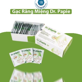 Gạc Răng Miệng Thảo Mộc Dr.Papie Giúp Làm Sạch, Vệ Sinh Ngừa Viêm Cho Bé Hộp 30 Gói