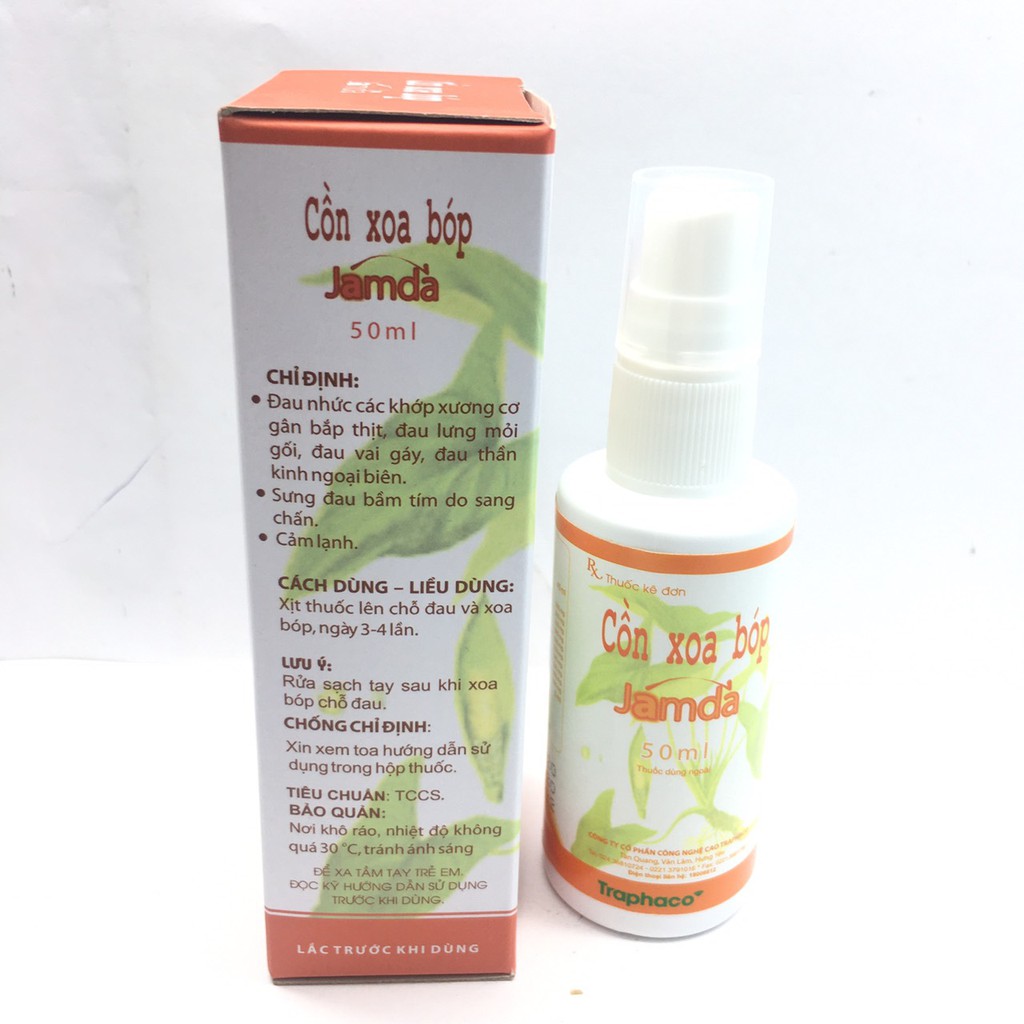 cồn xoa bóp JAMDA traphaco 50ml