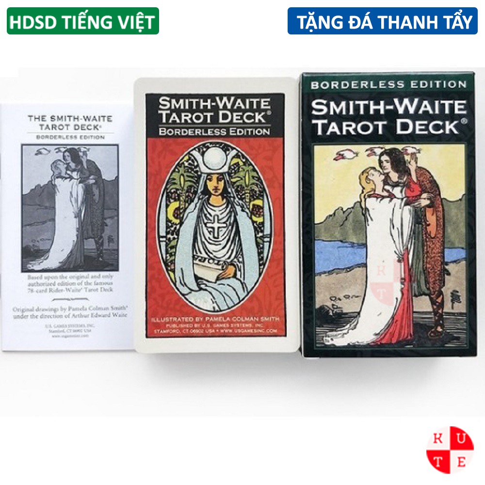 Bài Tarot Waite Smith Borderless Edition 78 Lá Bản Không Viền Tặng Hướng Dẫn Tiếng Việt Và Đá Thanh Tẩy