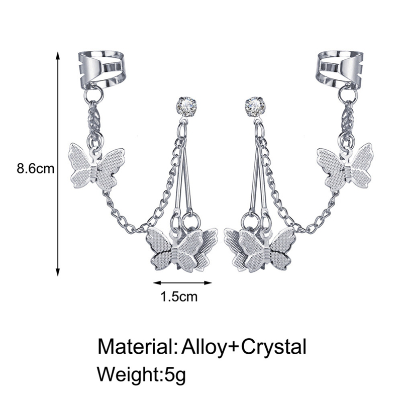 Hoa tai hợp kim bạc kiểu dáng đơn giản phong cách retro