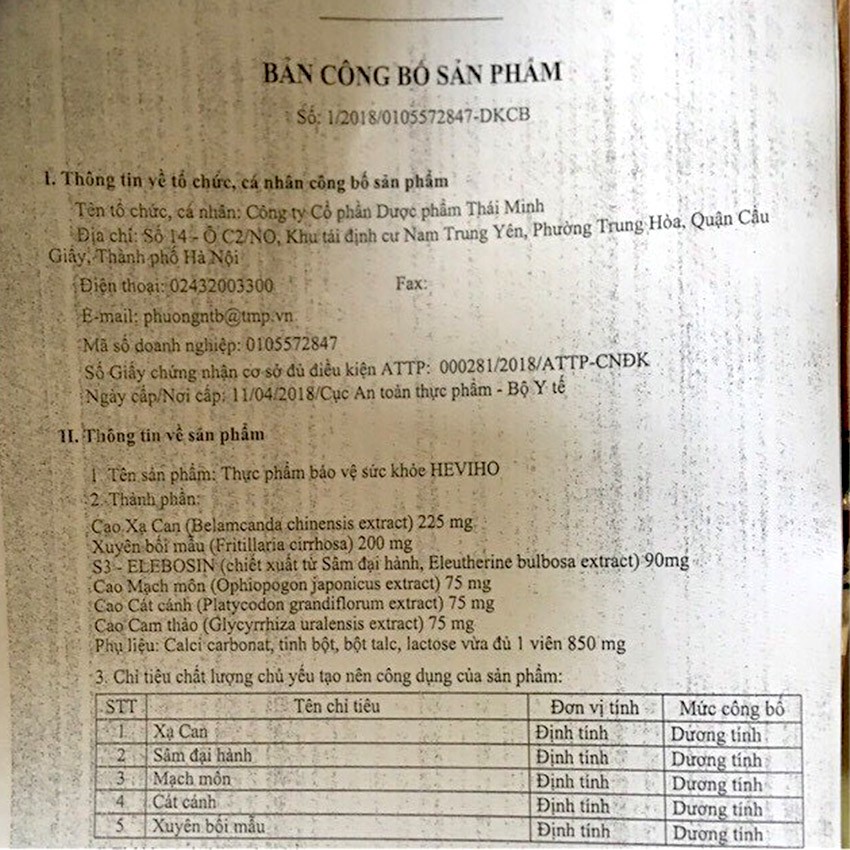Viên Uống Heviho - Giúp Giảm Viêm Đường Hô Hấp Cấp &amp; Mạn Tính (Hộp 20 Viên)