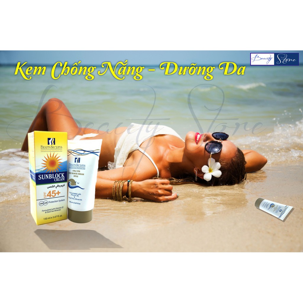 Kem Chống Nắng SPF 45+ Beauty Secrets  - tinh chất khoáng từ Biển Chết