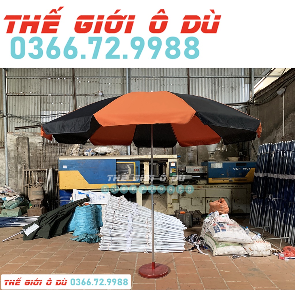 Ô chính tâm tròn 2m4 2m7 3m che mưa che nắng(Chưa bao gồm chân đế)