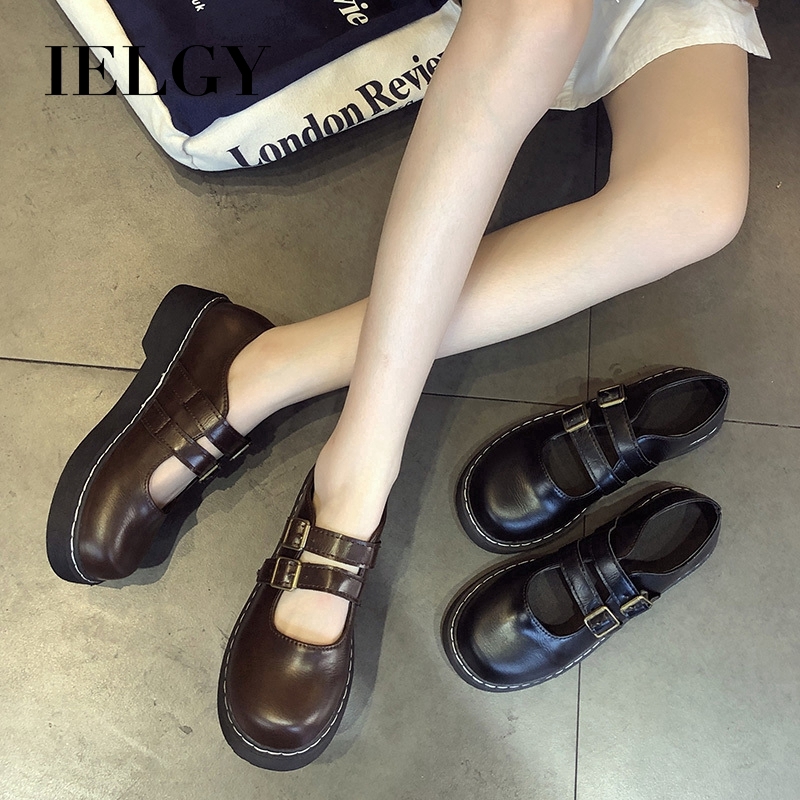 Giày Da Phong Cách retro Hàn Quốc Cho Nữ