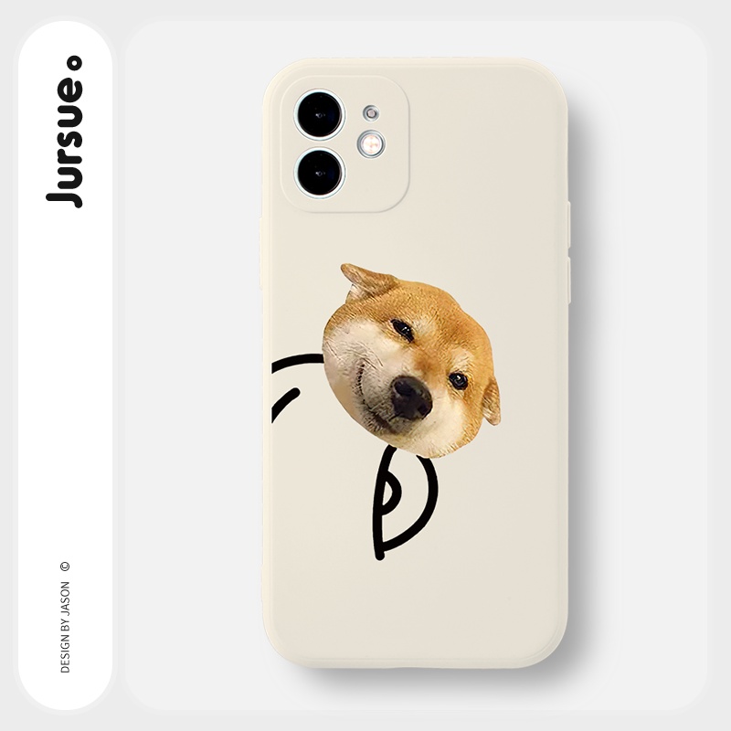 Ốp lưng JURSUE mềm viền vuông hình cặp đôi độc lạ Cho iPhone 14 13 12 11 Pro Max SE 2020 X XR XS 8 7 ip 6S 6 Plus Y2162