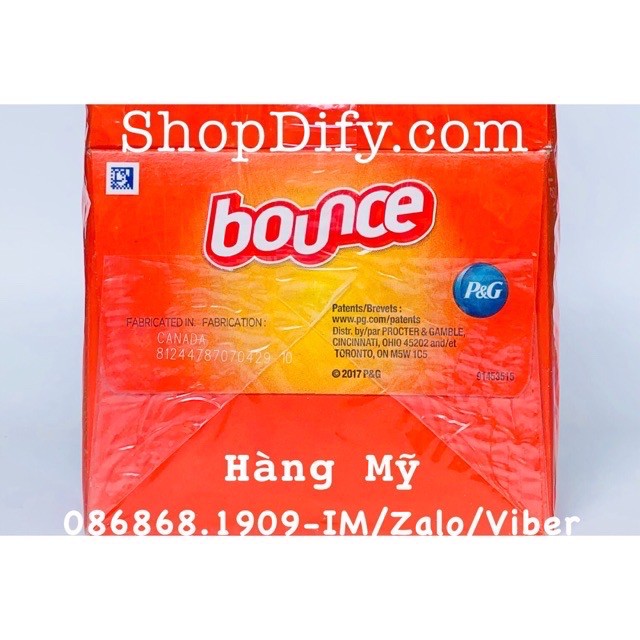 (Hàng CANADA, Nhập Từ MỸ, Hộp 160 Tờ) Giấy Thơm Quần Áo Và Mềm Vải BOUNCE Outdoor Fresh