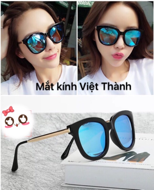mắt Kính mát nam nữ thời trang unisex chống nắng chuẩn uv400 AN TOÀN cho mắt kính râm chân vàng V4