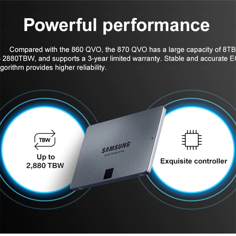 Ổ cứng thể rắn SSD Samsung QVO 870 Ổ đĩa ngoài 2T, 1T | WebRaoVat - webraovat.net.vn
