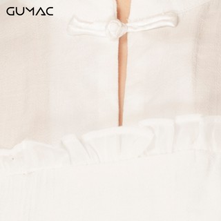 Đầm cổ tàu phối tay GUMAC DA975