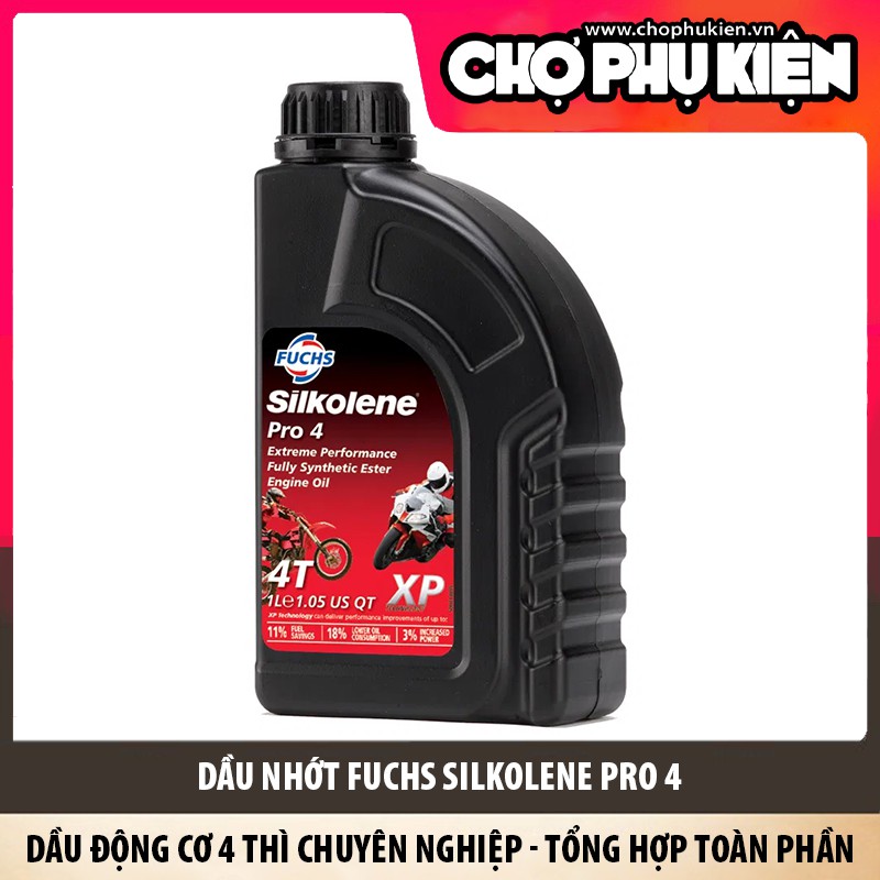 Dầu Nhớt Fuchs Silkolene Pro 4 10w40, 10w50 (Hàng Chính Hãng - Nhập khẩu UK)