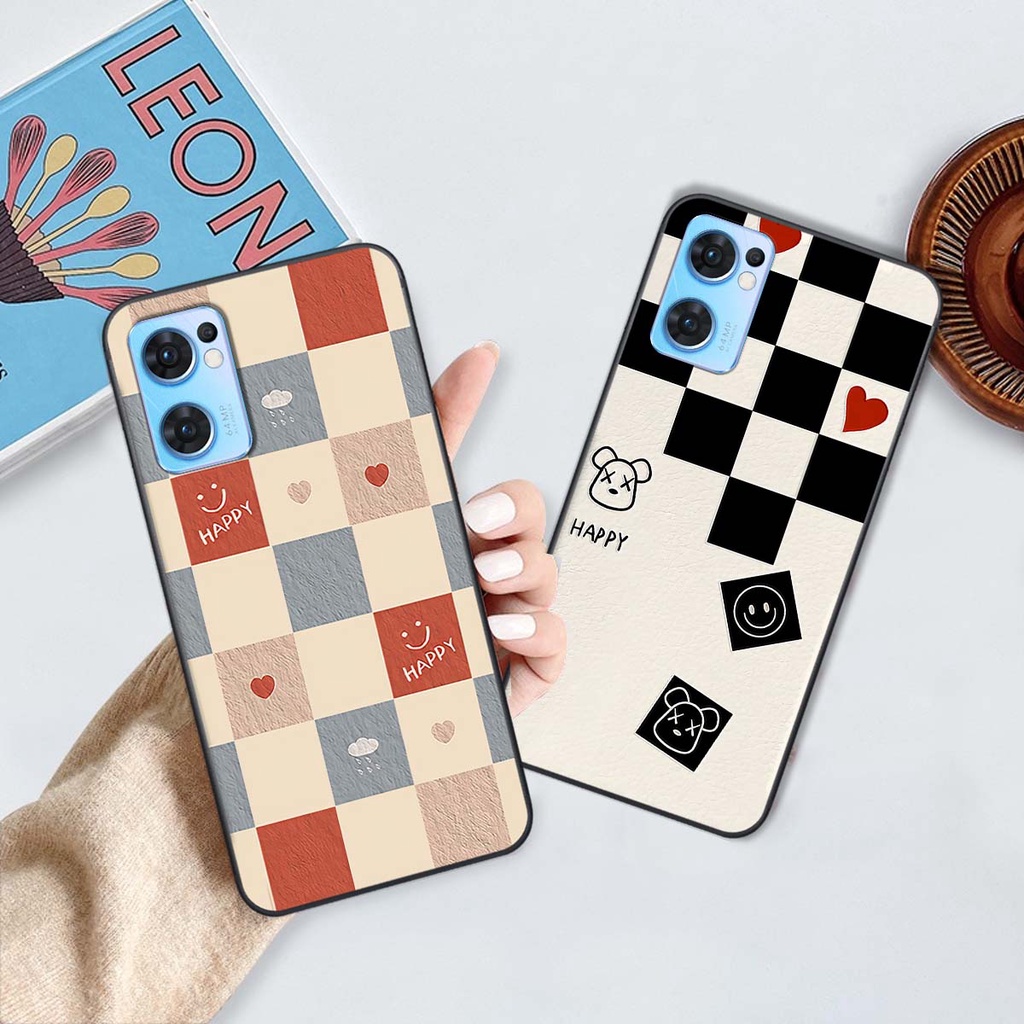 Ốp Oppo Reno7 / Reno7 Z 5G / Reno 7 caro trái tim cá tính, thời trang siêu đẹp, siêu phong cách
