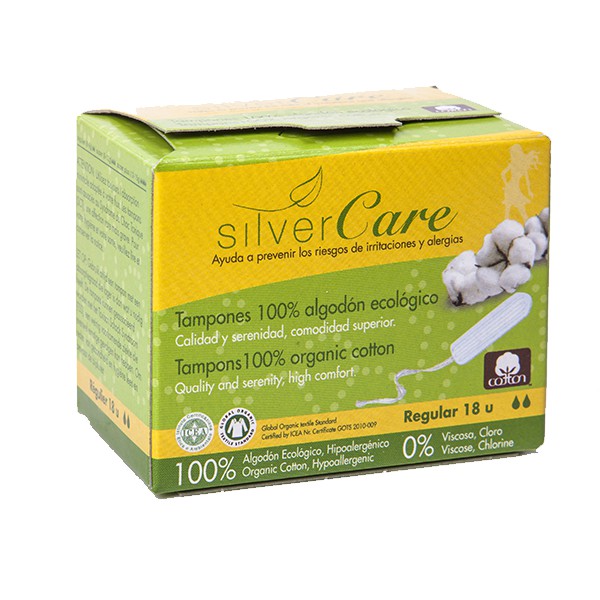 TAMPON HỮU CƠ 100%COTTON SILVERCARE (6 loại)