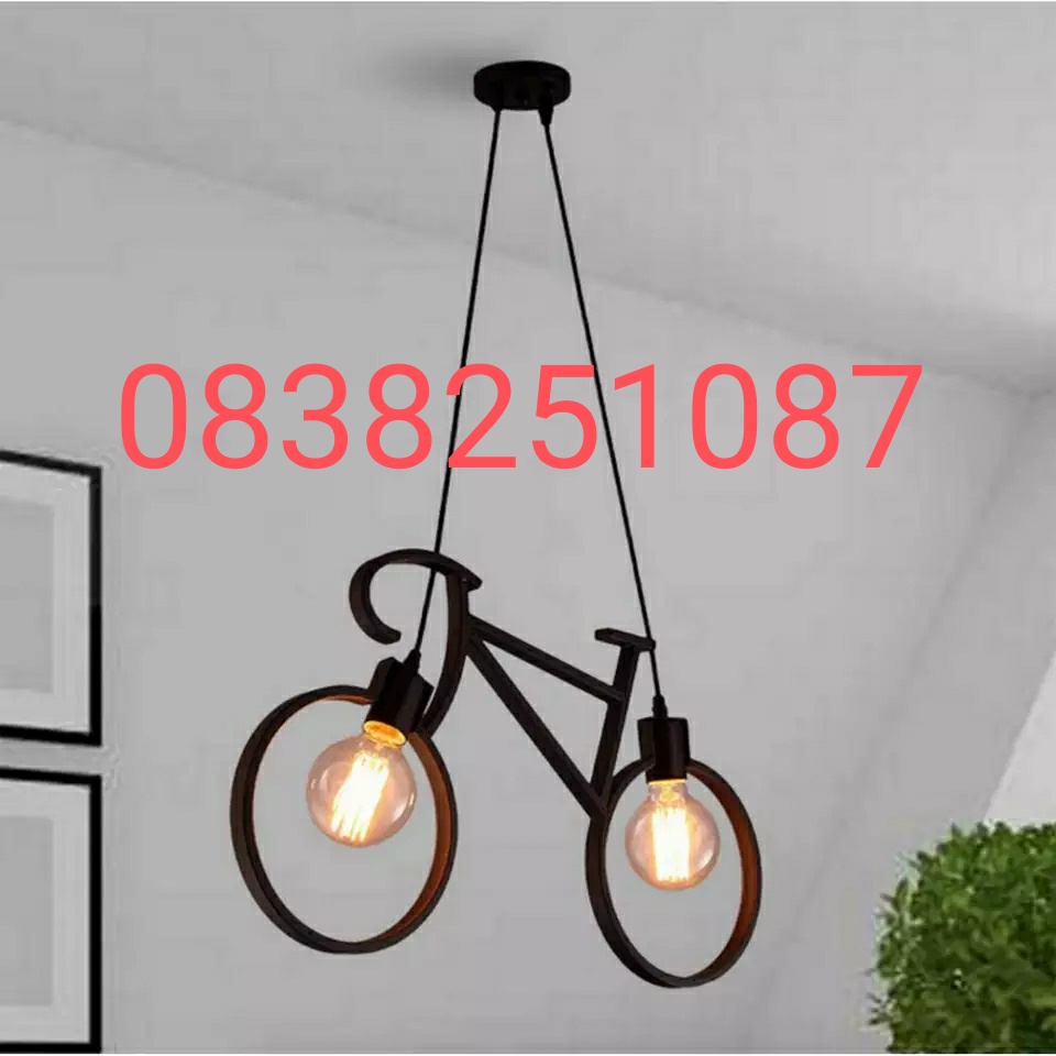 Đèn Thả: Mẫu đèn trang trí hình cây xe đạp THCN03