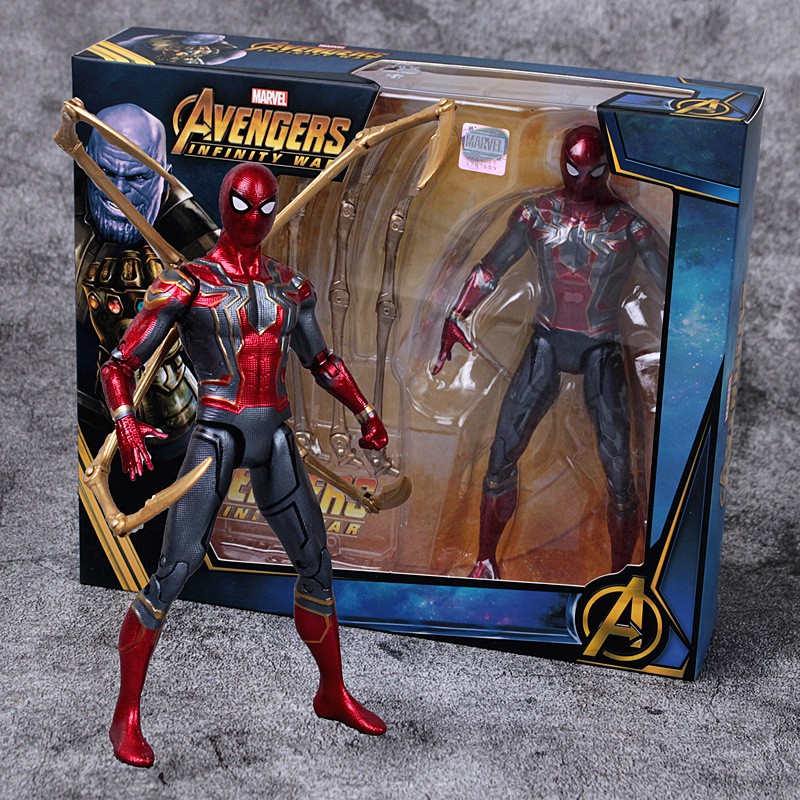 Mô Hình Người Nhện Spider Man Marvel Avengers Cao 18cm Bản Infinity War