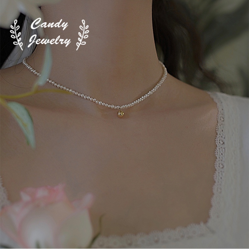 Vòng cổ đính hạt thời trang Hàn Quốc đơn giản