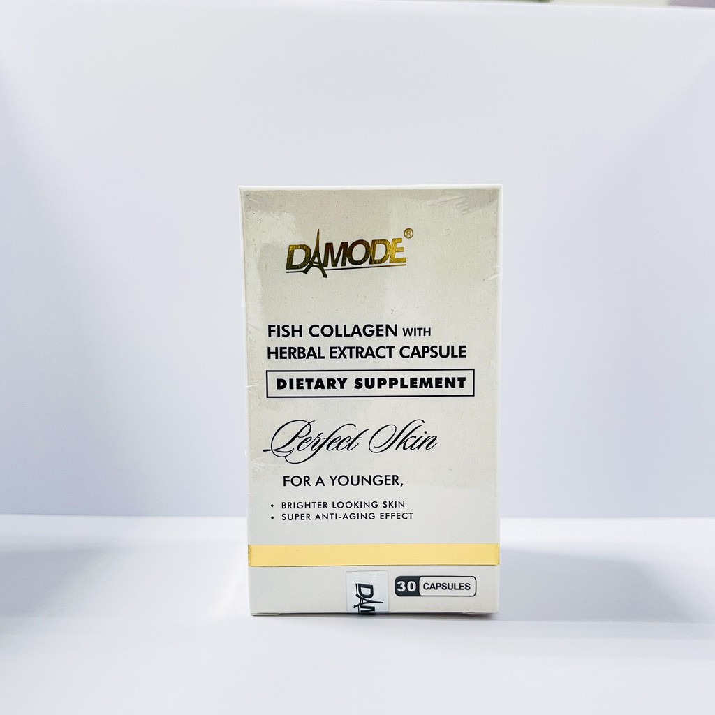 Perfect Skin Fish Collagen With Herbal Extracts Capsule Viên Trắng Da Collagen, Chống lão hoá Damode [ Hàng Thật ] | BigBuy360 - bigbuy360.vn