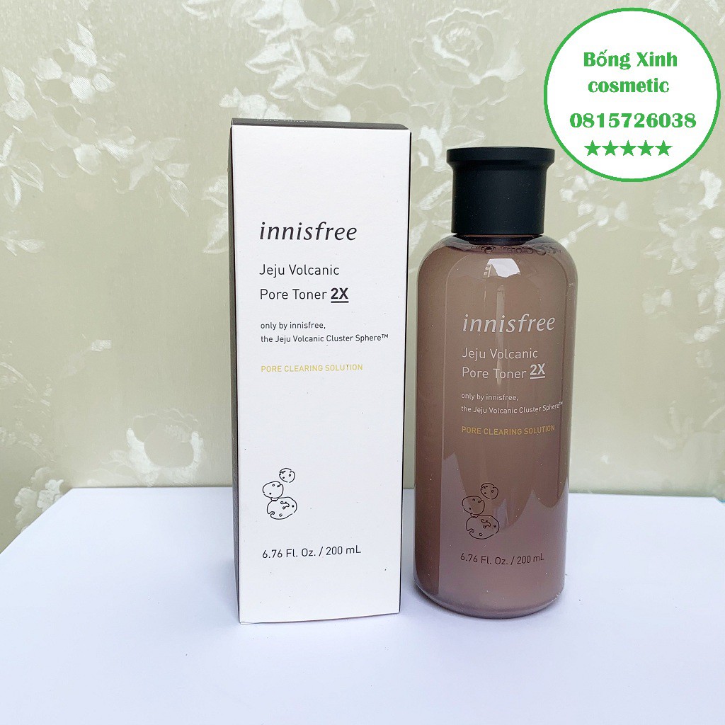 Nước cân bằng chăm sóc da từ tro núi lửa innisfree Jeju Volcanic Pore Toner 2X 200ml