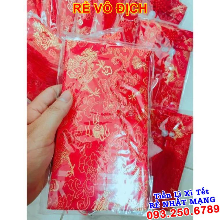 COMBO 10 Bao Lì Xì Vải Gấm Lì Xì Tết Nhiều Hoa Văn Cao cấp Ngày Tết,Cưới Hỏi, Nạp Tài