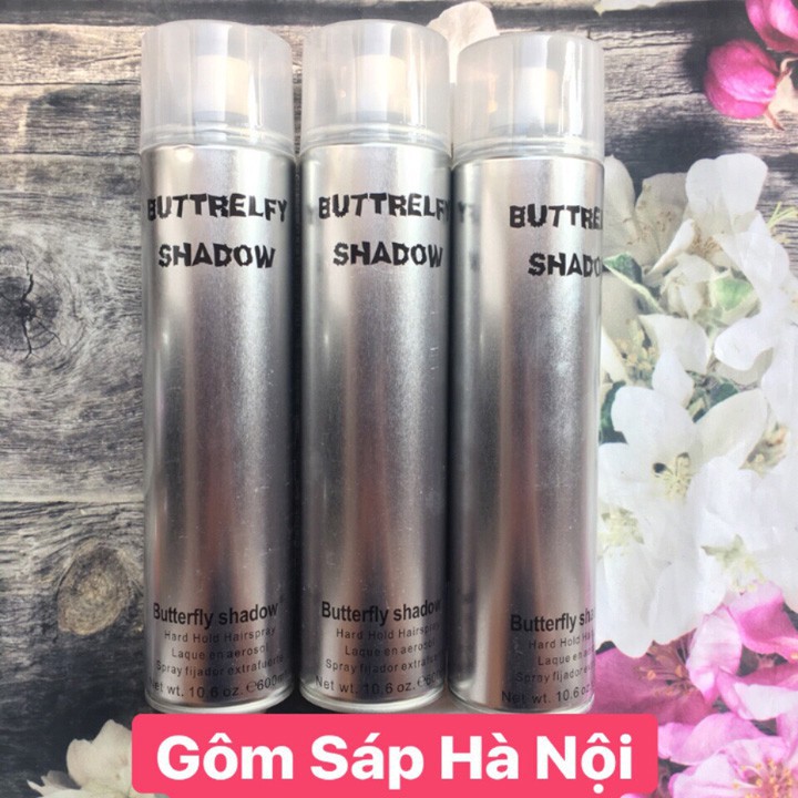 Gôm xịt tóc BUTTREFLY SHADOW 600ML