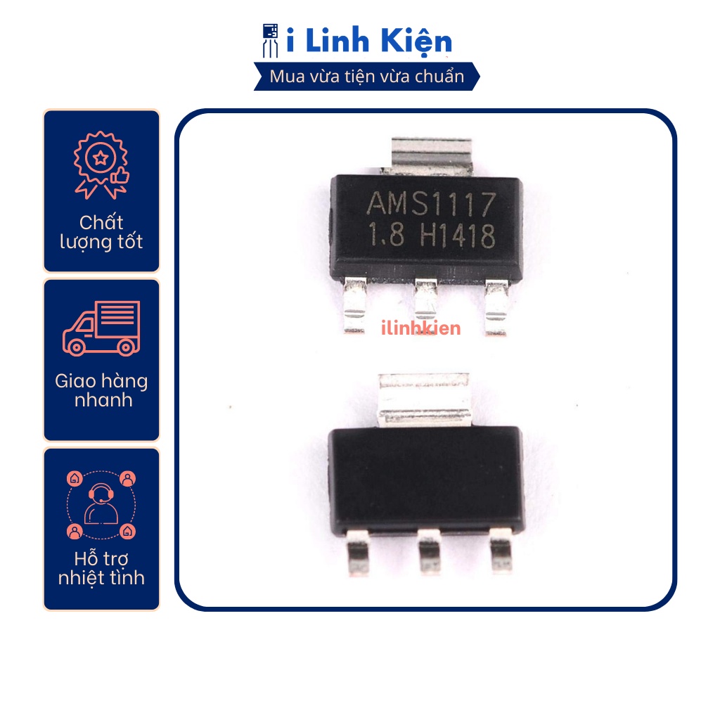 AMS1117-1.8V IC ổn áp 1.8V 1A SOT-223