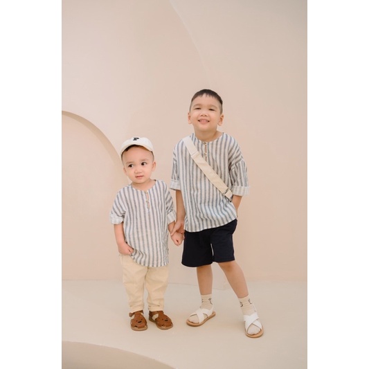 Sơmi bé trai đũi kiện Hàn P'ti chou ( Paul shirt )